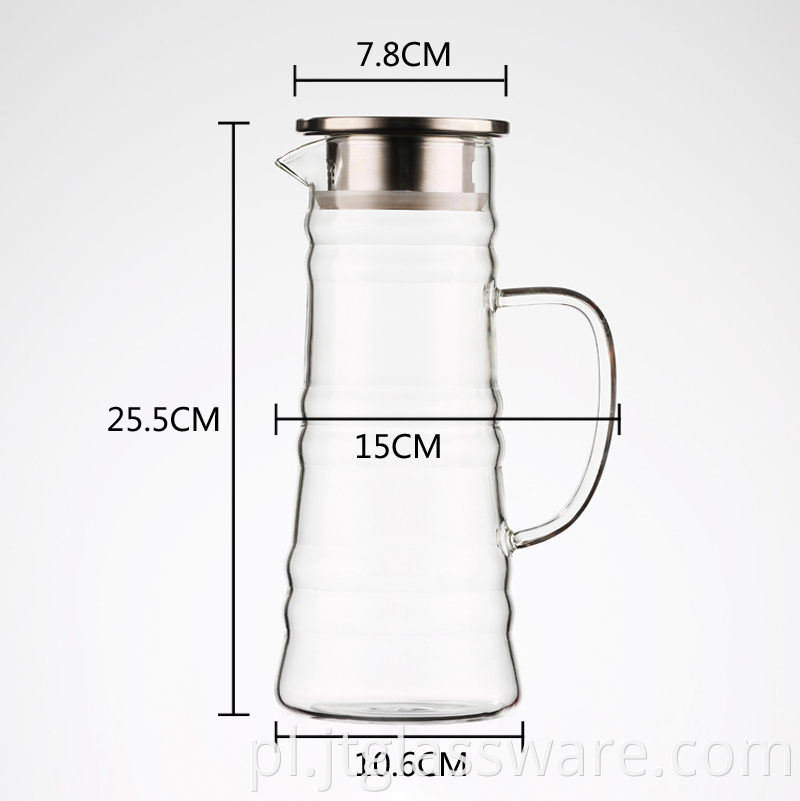 Glass water pitcher